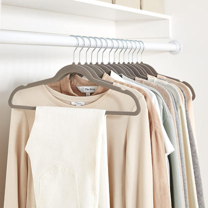 Amazon Basics Slim Velvet Hangers – Morning Routine Speed-Up for Home Office Wardrobes, 0.24-Inch Space Saver