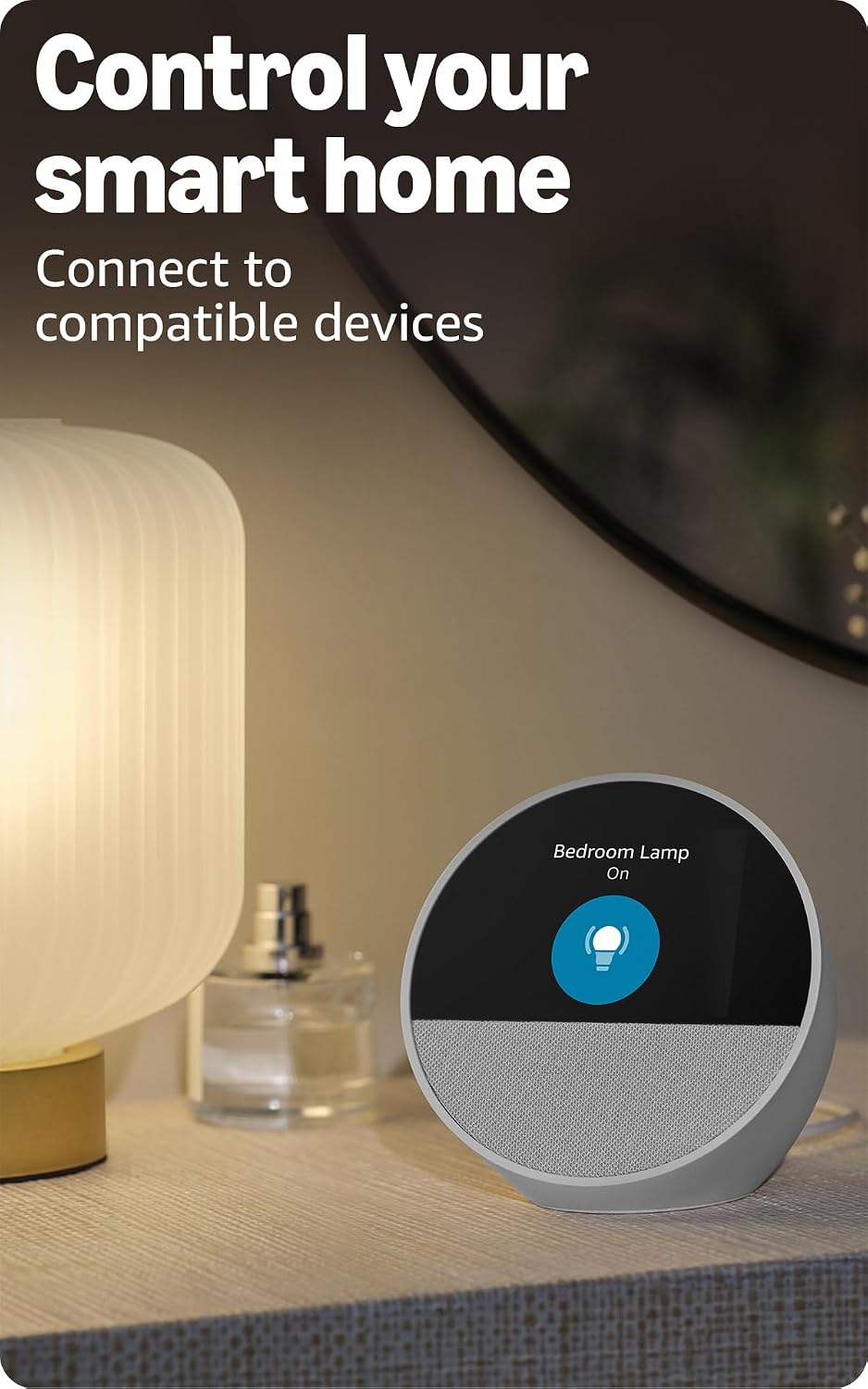 Amazon Echo Spot Smart Clock – Creative Studio Sidekick for Writers and Designers, Voice-Activated Smart Home Control
