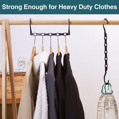 AMKUFO Slim Multi Hangers Black – Minimal-Visual-Clutter Storage for Guest Room Wardrobes