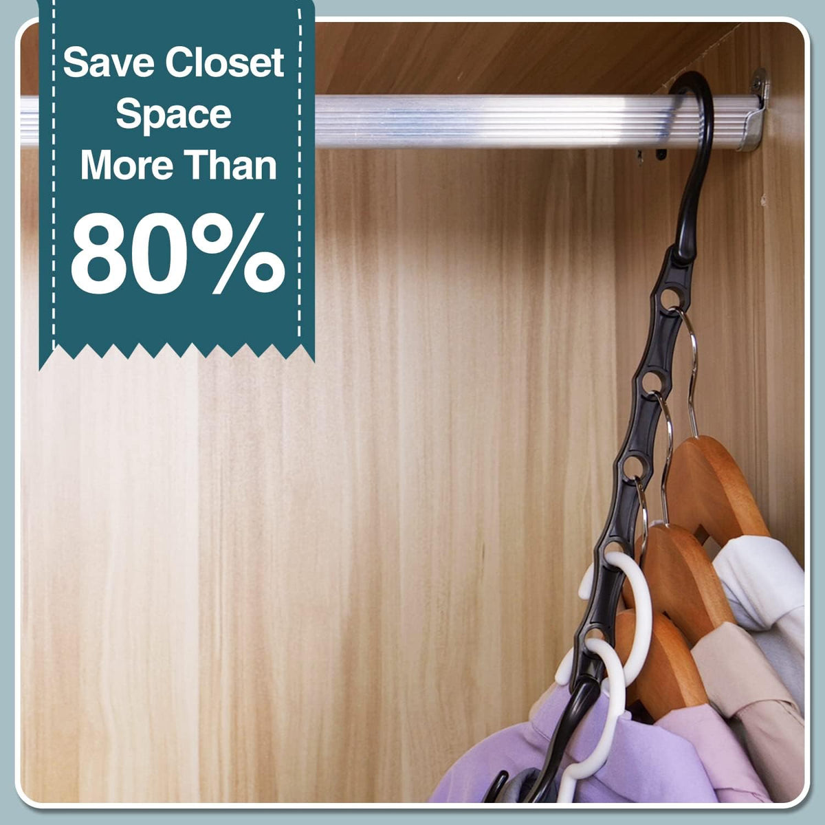 AMKUFO Slim Multi Hangers Black – Minimal-Visual-Clutter Storage for Guest Room Wardrobes