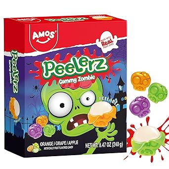 Amos 4D Body Parts Gummy Candy – Individually Wrapped Halloween Treats Safe for Trick-or-Treaters, Classroom Party Favors