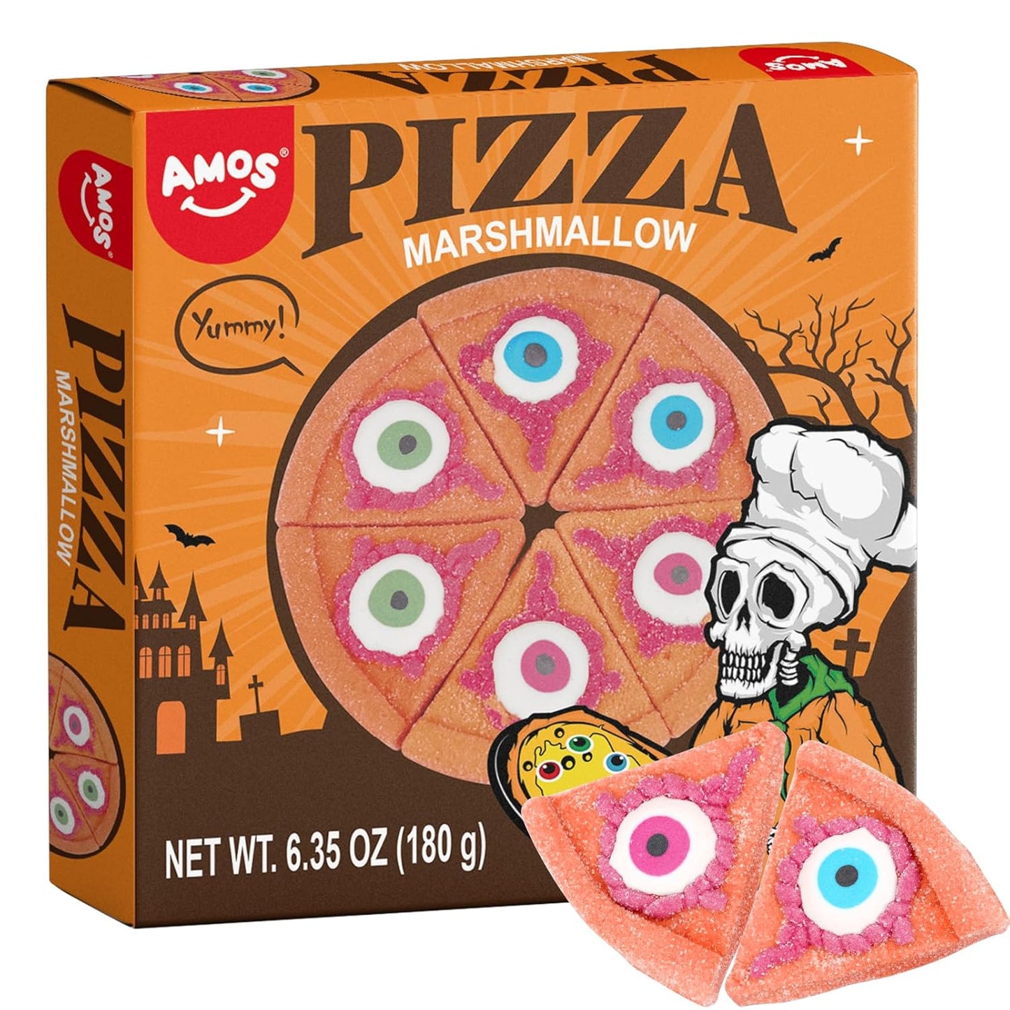 Amos 4D Body Parts Gummy Candy – Individually Wrapped Halloween Treats Safe for Trick-or-Treaters, Classroom Party Favors