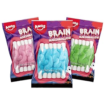 Amos 4D Body Parts Gummy Candy – Individually Wrapped Halloween Treats Safe for Trick-or-Treaters, Classroom Party Favors