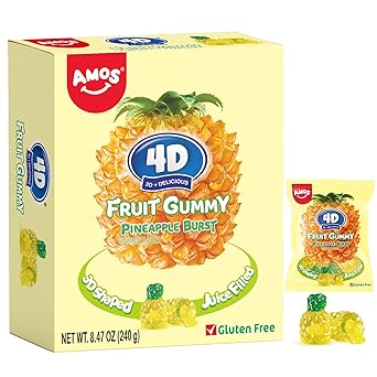 AMOS 4D Gummy Candy Grape Burst – Edible Decor for Dessert Platter and Charcuterie Board Party Display