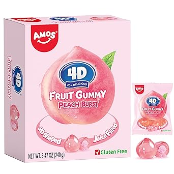 AMOS 4D Gummy Candy Grape Burst – Edible Decor for Dessert Platter and Charcuterie Board Party Display