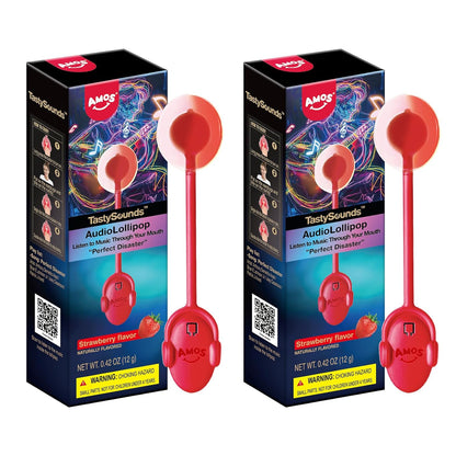 Amos Music Lollipop Candy – Diabetic-Friendly Snack Drawer Treat, Sugar-Free Xylitol Singing Lollipop