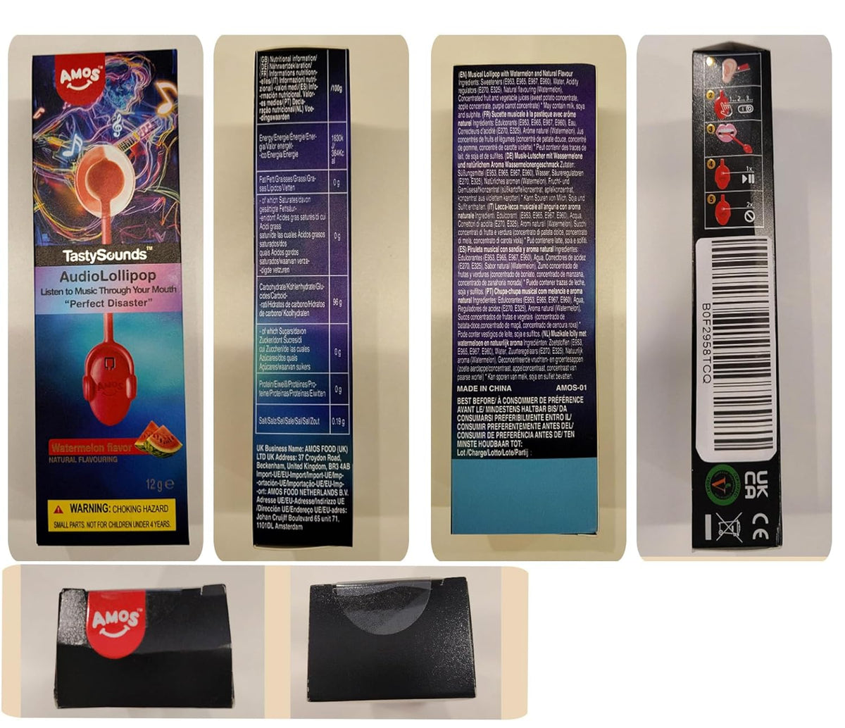Amos Music Lollipop Candy – Guilt-Free Snack for Diabetic Dieters, Xylitol Sugar-Free Lollipop with Calming Sound