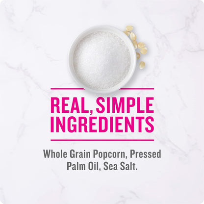 Angie's BOOMCHICKAPOP Popcorn, Sea Salt, 6 Bags – No Artificial Flavors Snack for Less-Is-More Lifestyle