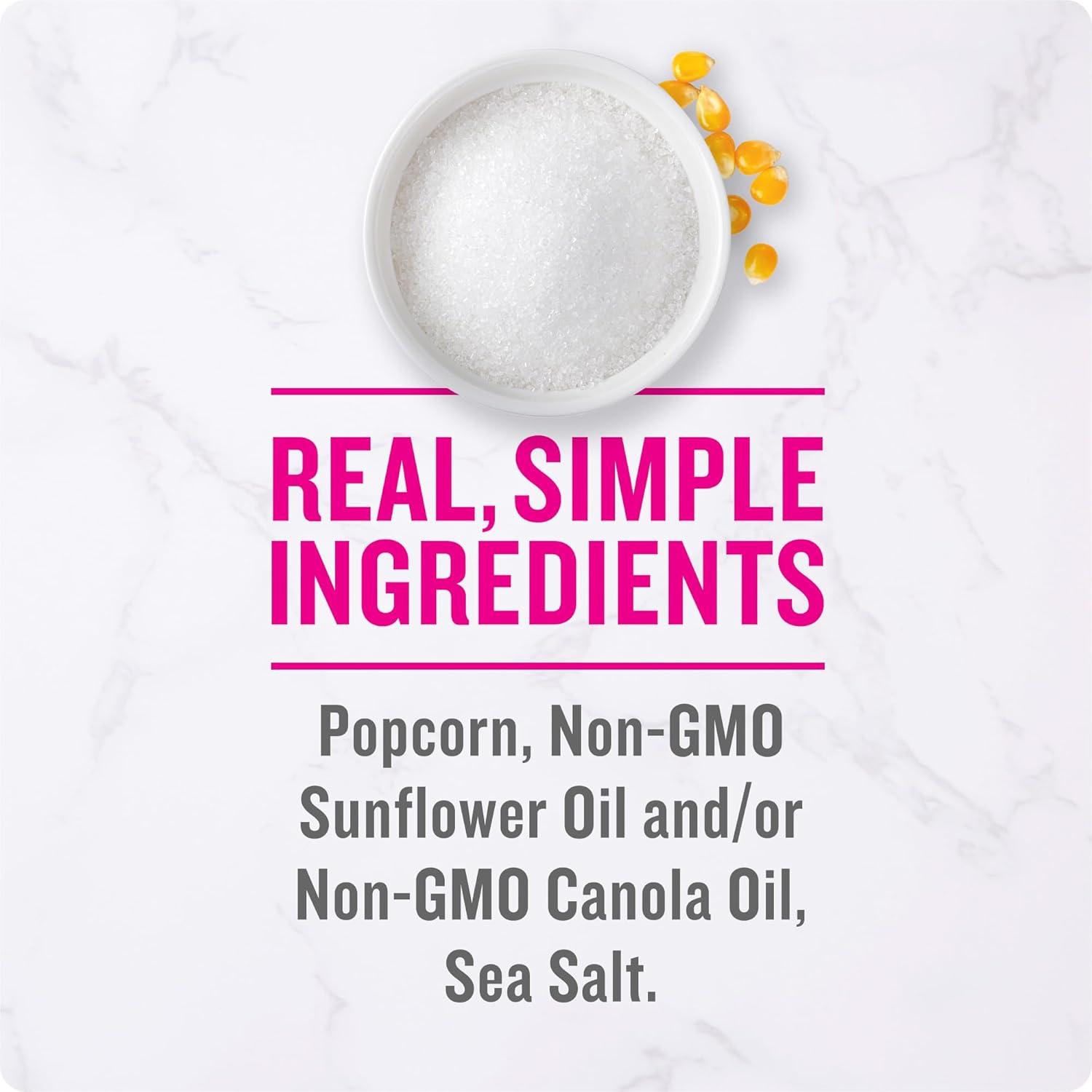 Angie's BOOMCHICKAPOP Sea Salt Popcorn – Pre-Portioned Wholesome Snack for Work-from-Home Wellness Breaks