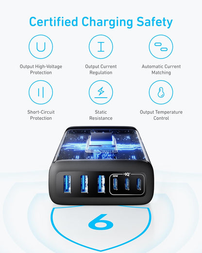 Anker Compact USB C Hub for Modern Bedroom Setup, Matte Finish Blends Into Light or Dark Interiors