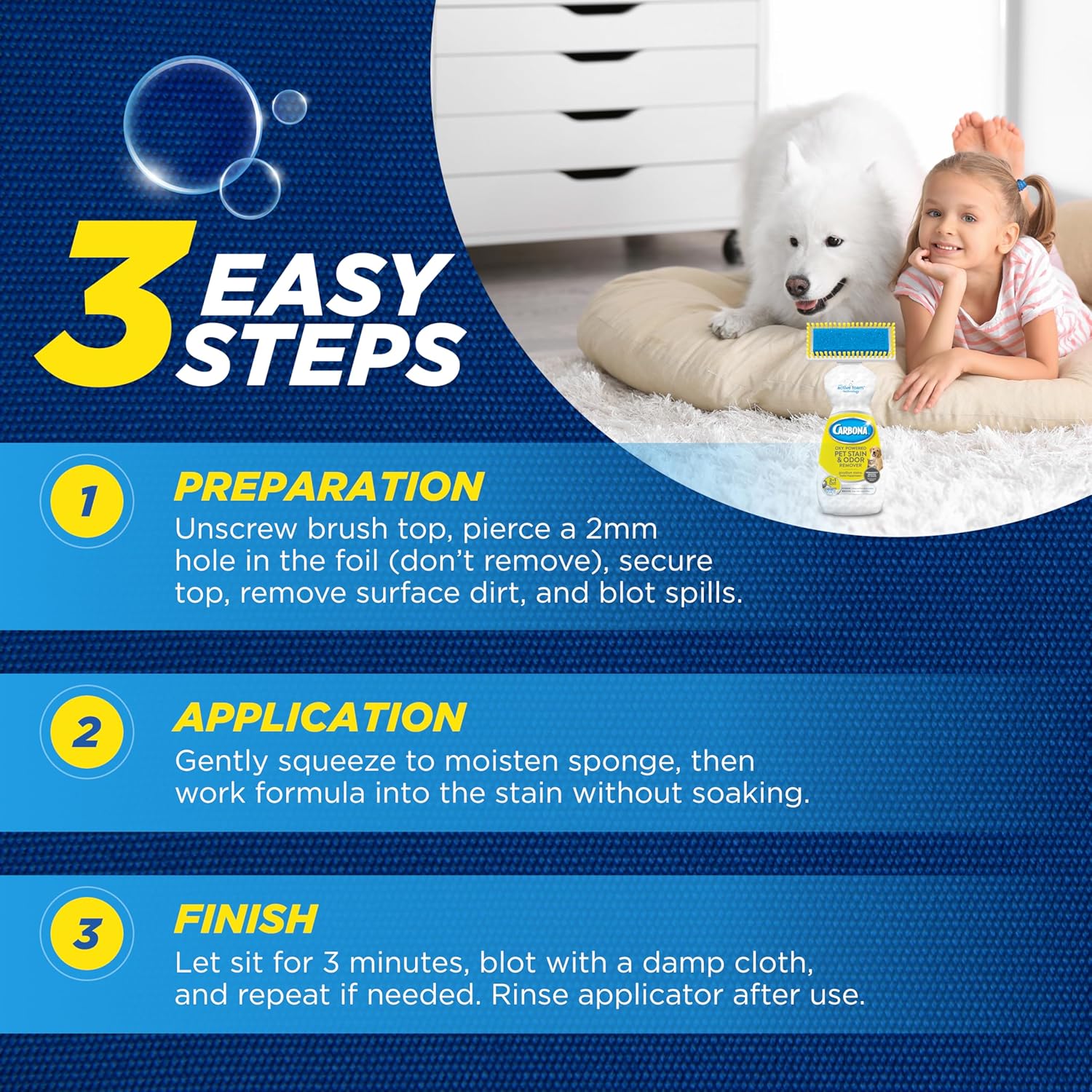 anti-resoiling / anti-odor technology that eliminates urine scent at the source