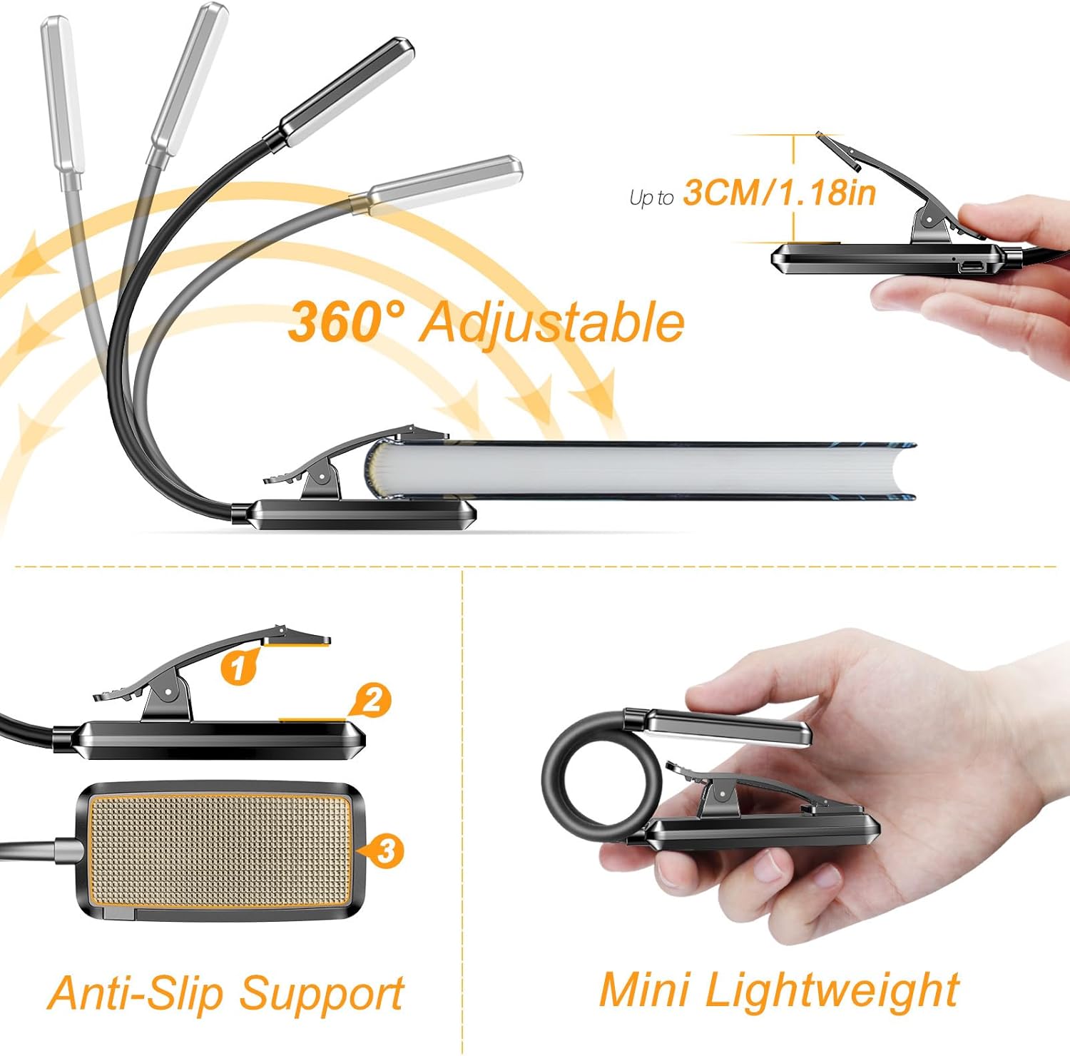anti-skid clip plus anti-slip base for freestanding use