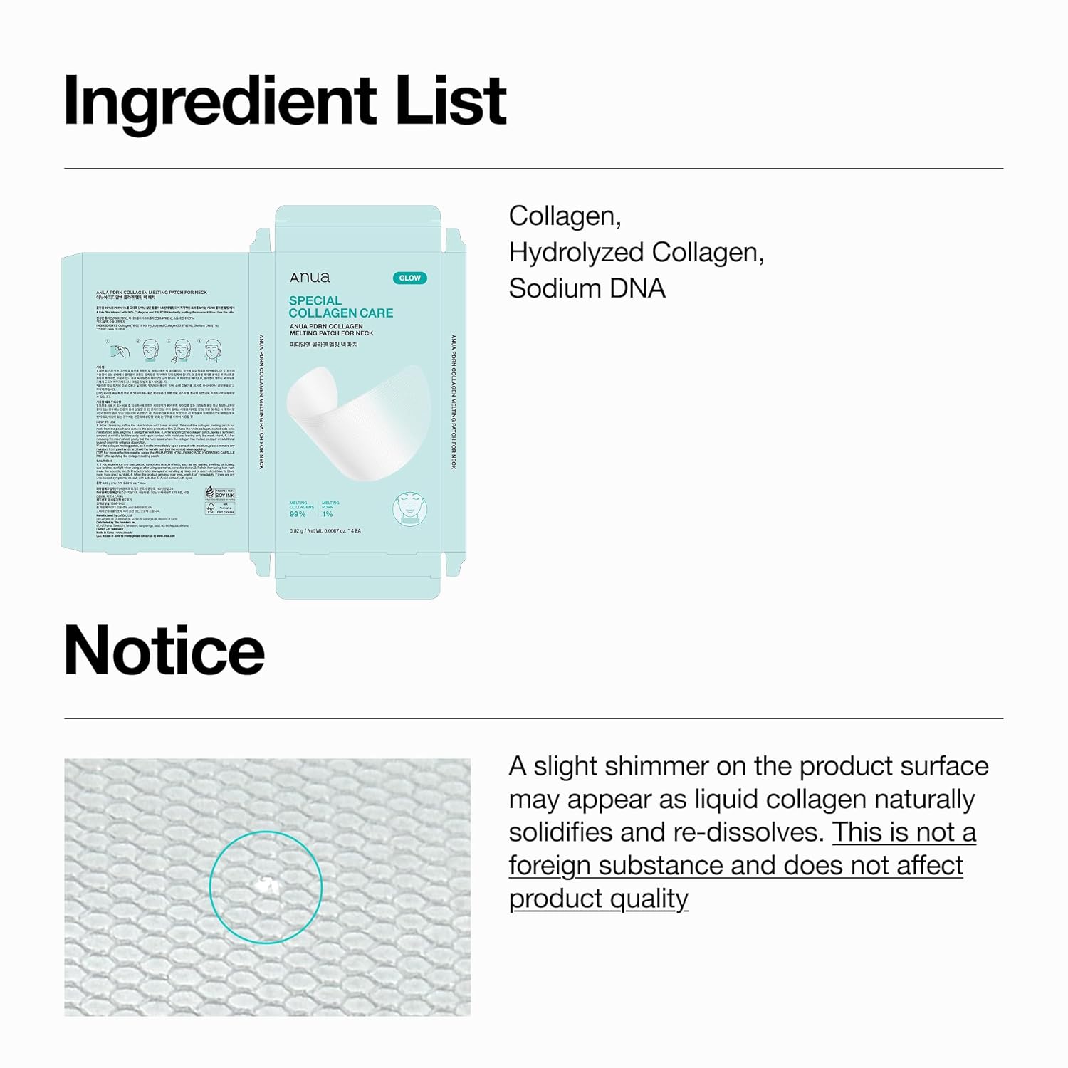 Anua PDRN Collagen Melting Patch – Housewarming Spa Gift for Skincare Lovers, Korean Beauty Patches