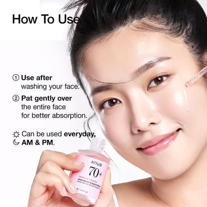 Anua Peach 70 Niacinamide Serum – High-Performance Peach Serum with Vitamin B12 & Triple Hyaluronic Acid