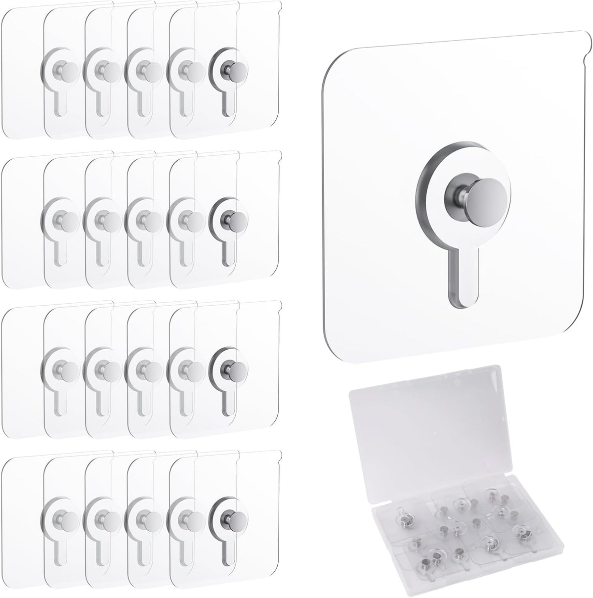 AOKWIT Clear Adhesive Hooks – Stress-Free Wall Decorating, No Tools Required for Hanging Framed Art