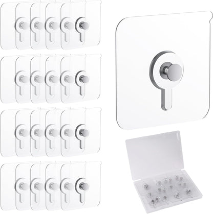 AOKWIT Clear Adhesive Hooks – Stress-Free Wall Decorating, No Tools Required for Hanging Framed Art