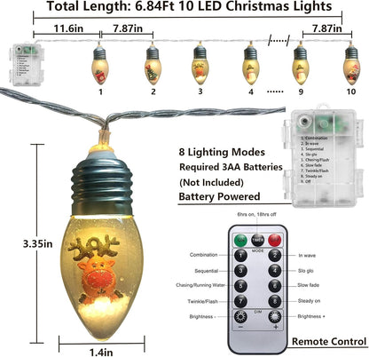 Aomike Christmas Snow Globe Lights – Restorative Bedroom Sanctuary Lighting for Sleep and Relaxation, Battery Operated with Auto Timer