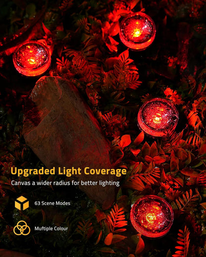 Aoycocr Sleek Pathway String – Streamlined 50FT Outdoor Lighting with Effortless App Control