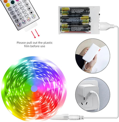 app control plus 40-key ir remote for color, brightness, and mode