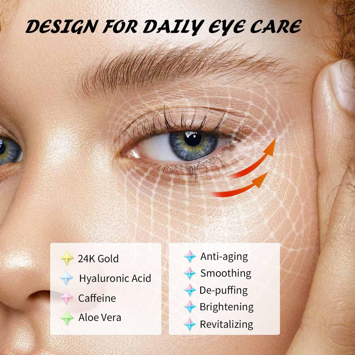 application involves cleansing, placing the patches for 20 minutes, and patting in any remaining serum
