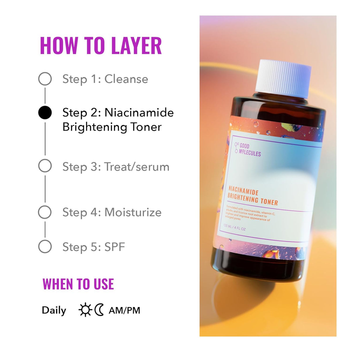 application versatility: cotton pad sweep or palm pat