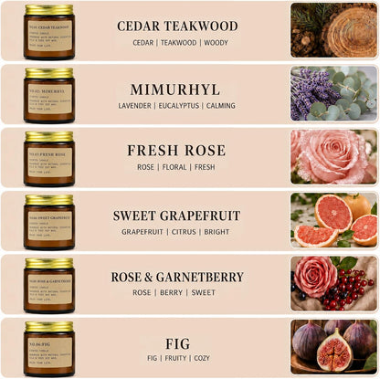 approximately 20–25 hour burn time per candle, 120–150 hours per set