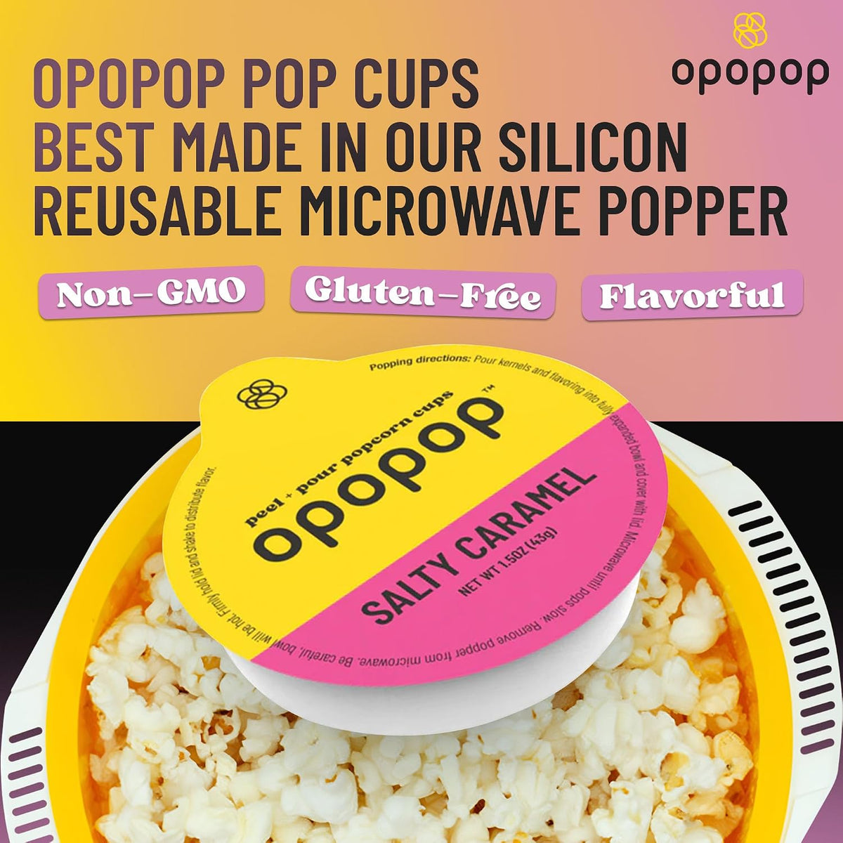approximately five cups of flavored popcorn per cup