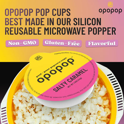 approximately five cups of flavored popcorn per cup