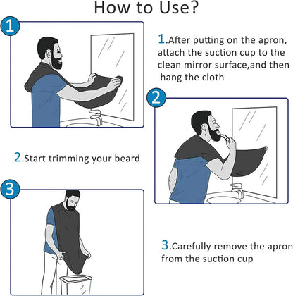 Likeny Beard Bib for Men - Low-Mess Shaving Accessory for Everyday Grooming Tasks
