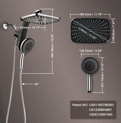 AquaMist Dual Rain and Handheld Shower System – Ensuite Wellness Retreat, Post-Work Relaxation