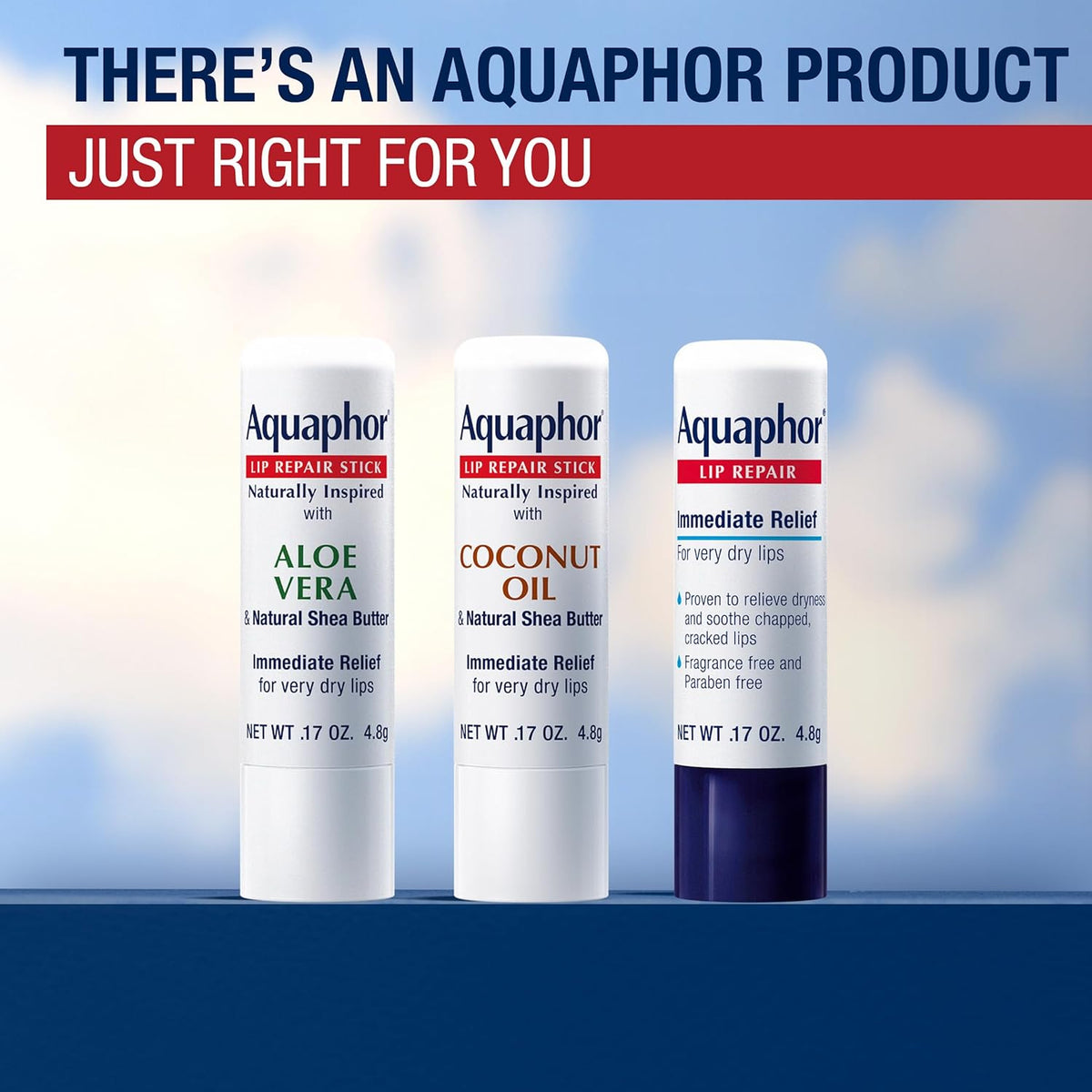 Aquaphor Lip Repair Stick with Coconut Oil and Shea Butter – Thoughtful Self-Care Gift for Her Birthday or Valentine's Day