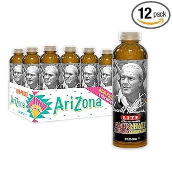 AriZona Arnold Palmer Half and Half - 16 Fl Oz (12 Pack) Thoughtful Gift for Husbands on a Green Tea Phase