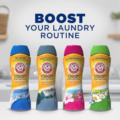 ARM & HAMMER Clean Scentsations In-Wash Scent Booster Clean Meadow – Thoughtful Housewarming Gift for Her, 24 Oz