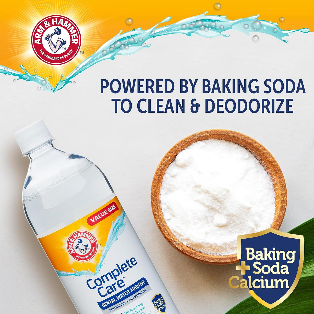 Arm & Hammer Complete Care Dog Dental Water Additive – Non-Toxic Oral Care for Multi-Pet Homes, 16 Fl Oz