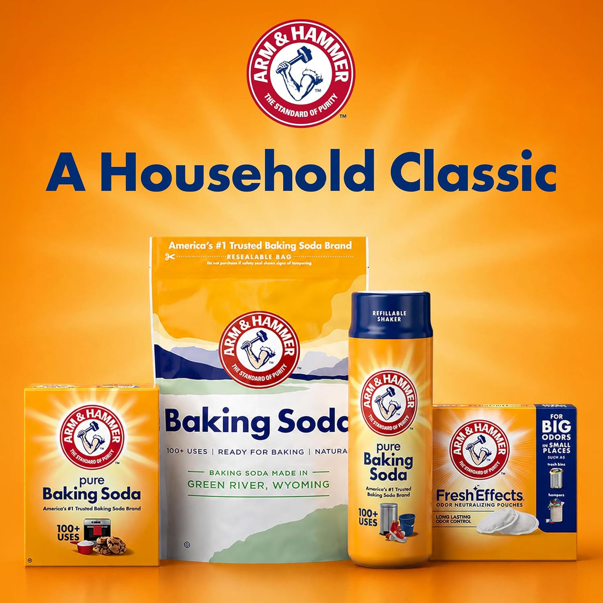 ARM & HAMMER Fresh Effects Pouches – Fragrance-Free Odor Neutralizer for Clean Closet Storage