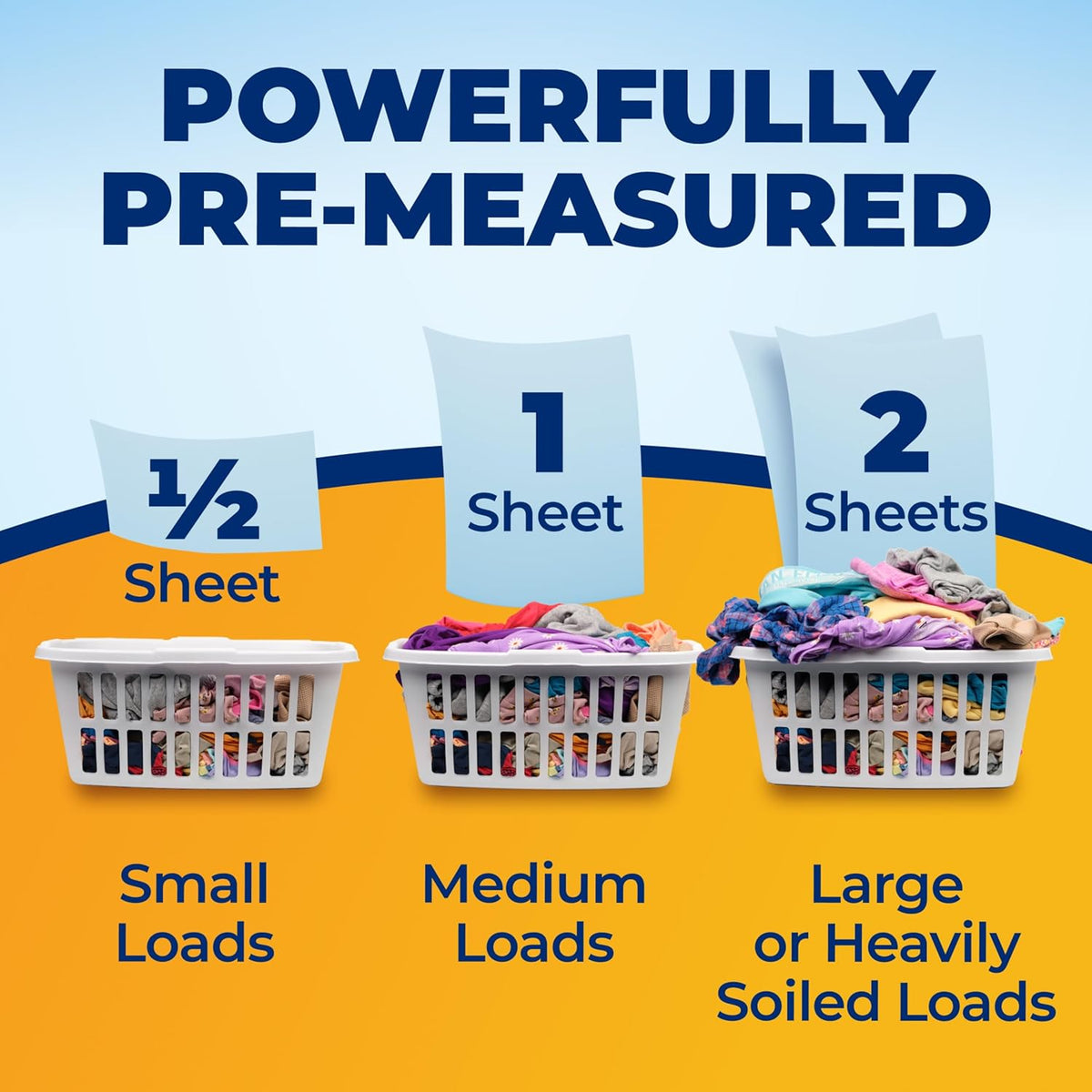 ARM & HAMMER OxiClean Laundry Sheets – Family-Friendly Detergent for Kids' Clothes, Towels, and Everyday Messes
