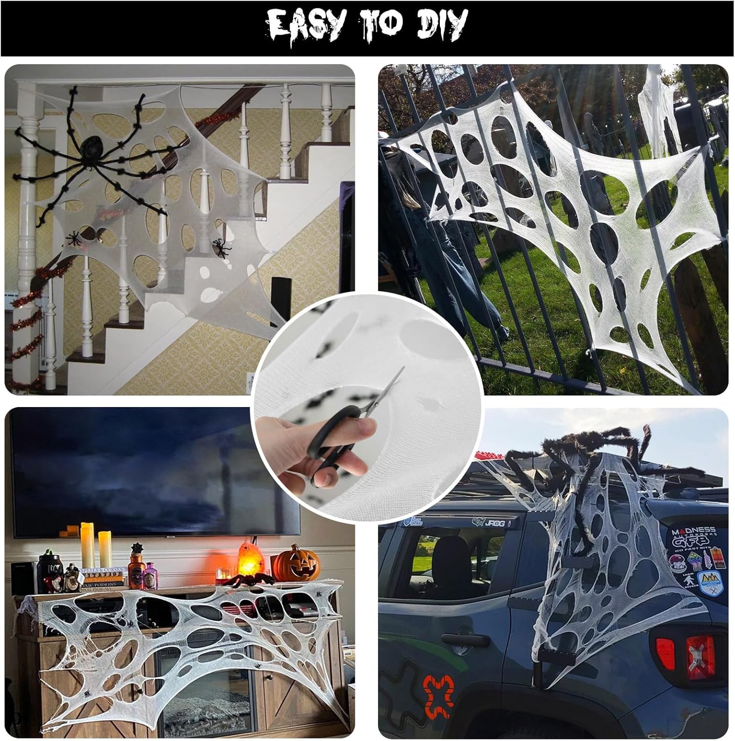 artificial cotton gauze material that is lightweight, tensile, and realistic-looking