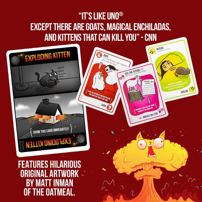 artwork and rulebook illustrated by the oatmeal with absurdist humor