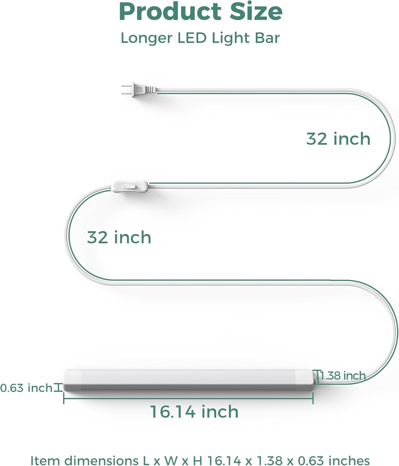 ASOKO Cool White Under Cabinet LED Strip Alternative – Designer-Approved Accent Lighting for Kitchen Islands and Hutches