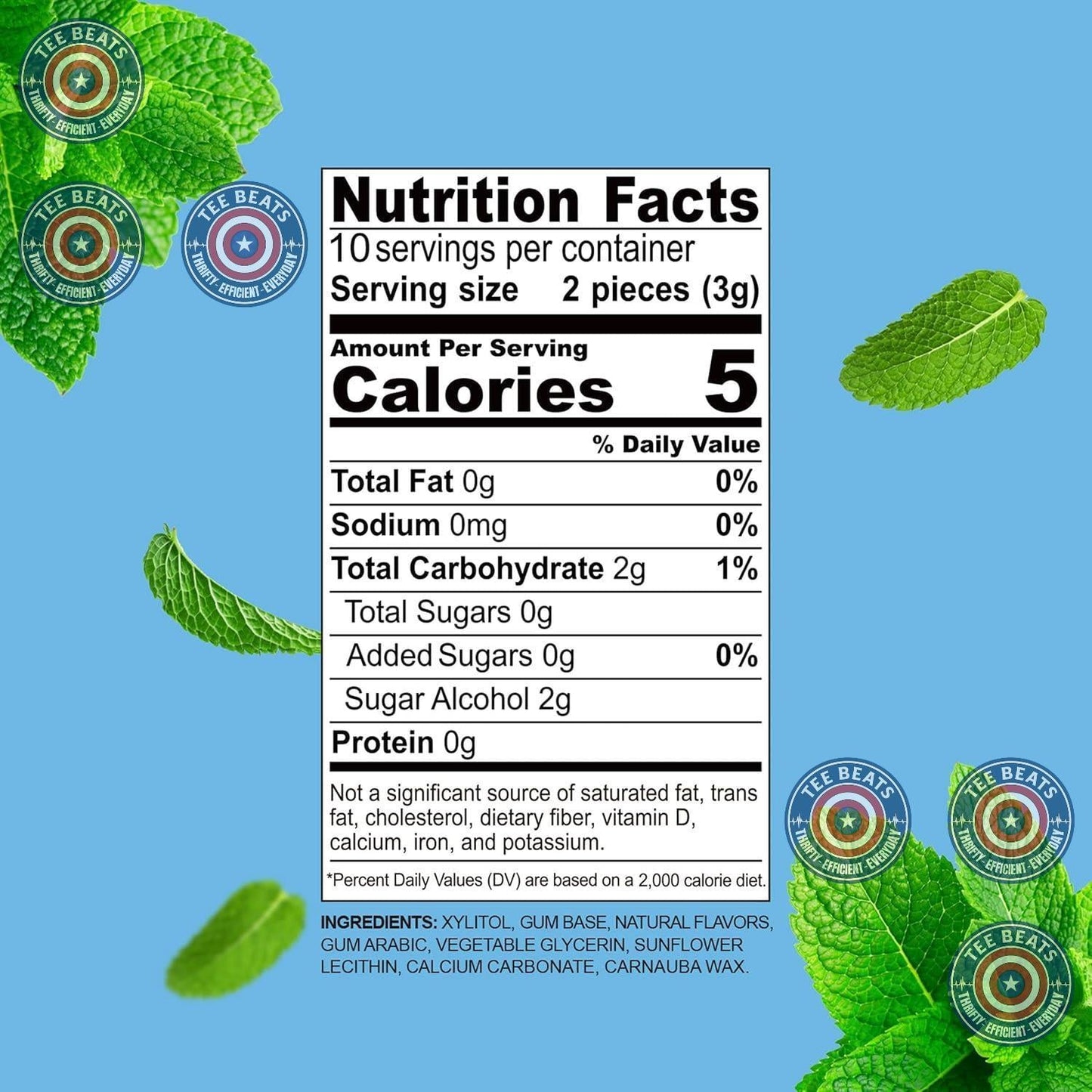 aspartame-free, sugar-free, non-gmo, gluten-free, soy-free, vegan formulation