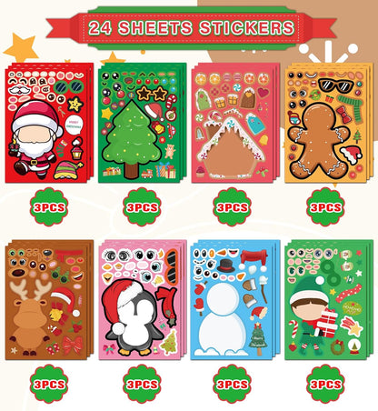 assorted designs including christmas trees, snowmen, reindeer, santa claus, and other themed elements