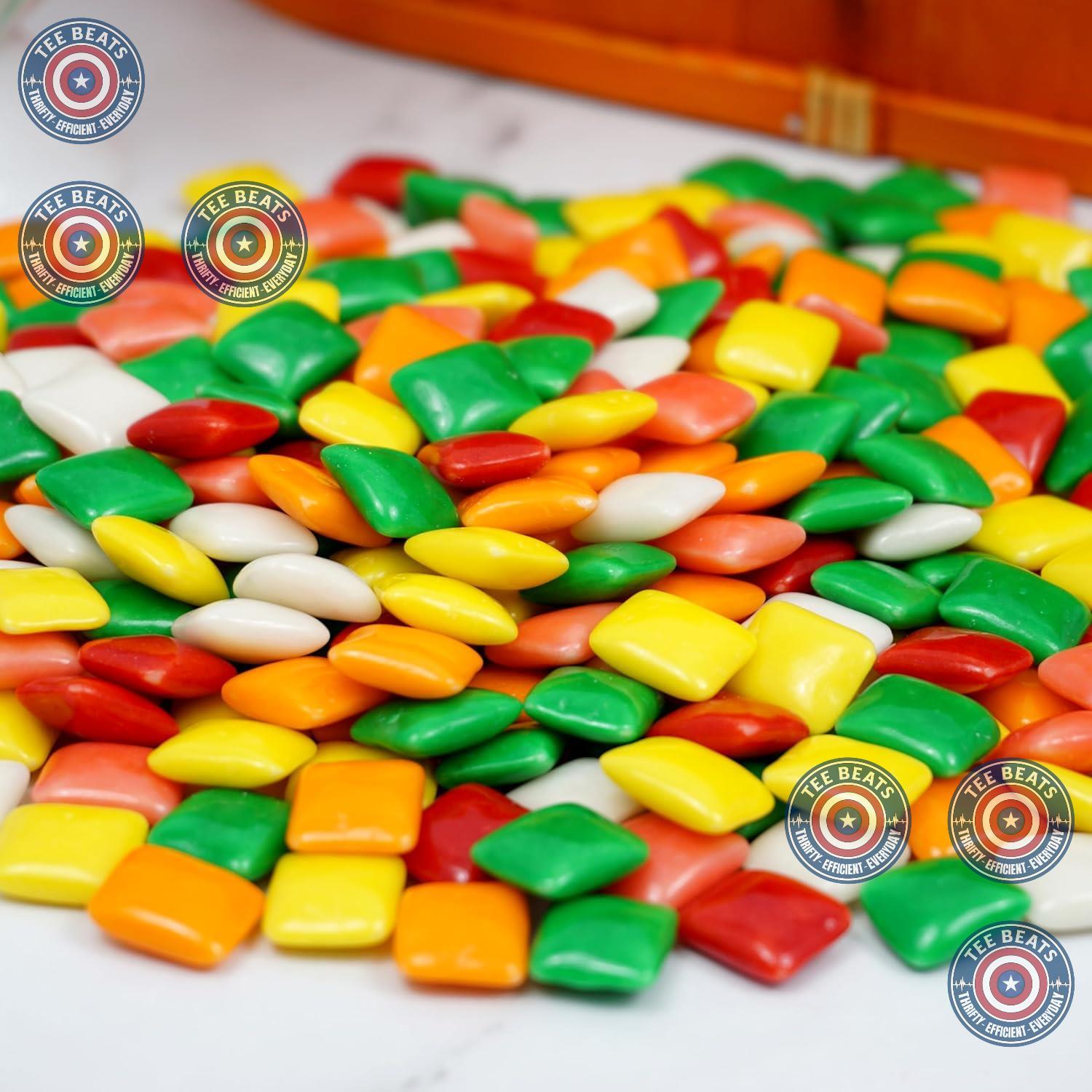 assorted flavor assortment including original chiclets and juicy gum varieties