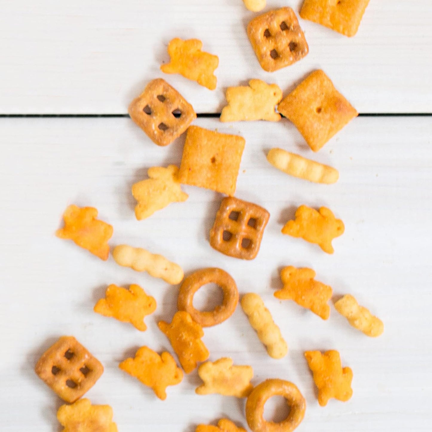 assorted mix of cheddar crackers, pretzels, breadsticks, and buttery crackers