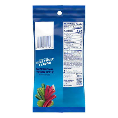 assorted watermelon and green apple flavors in a single bag