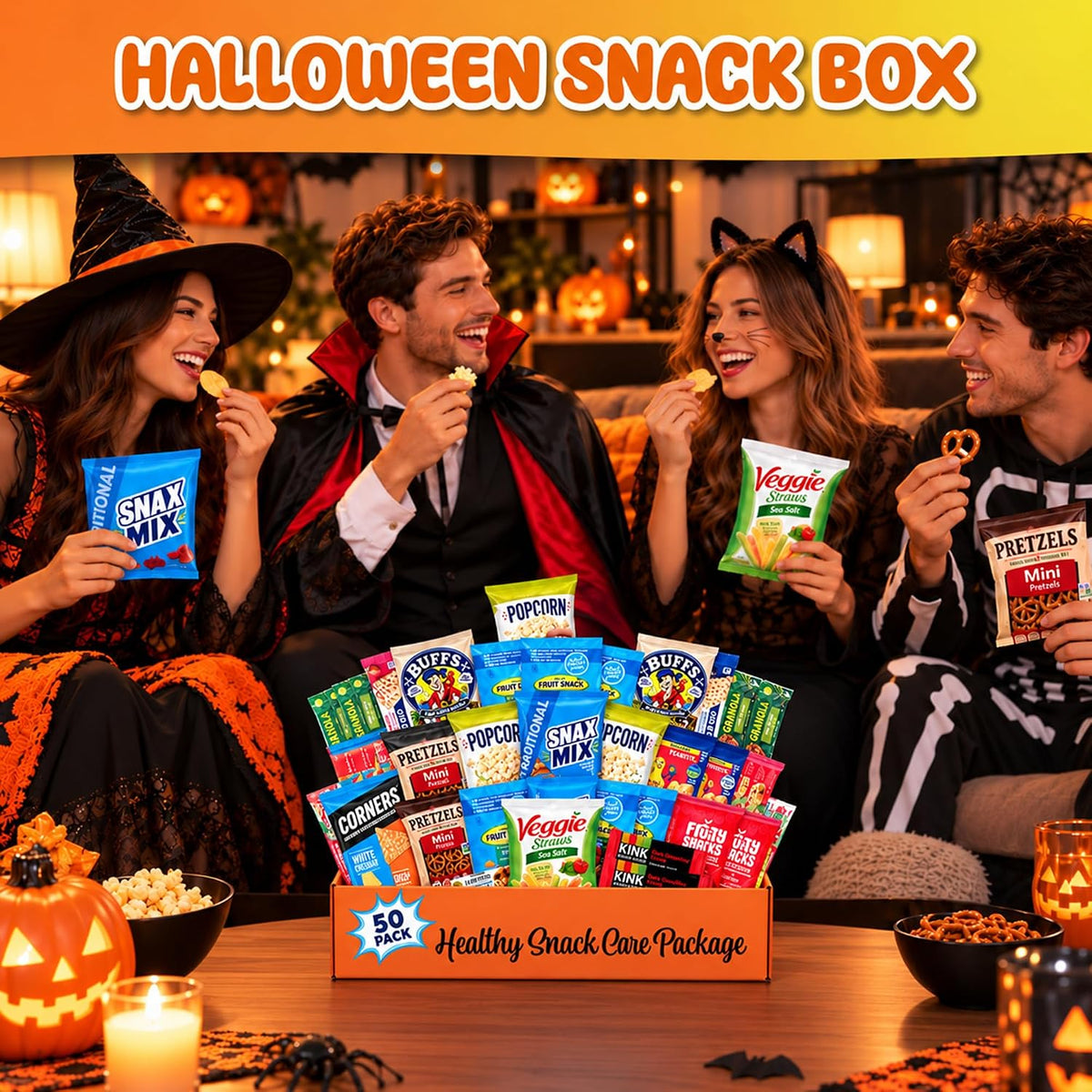 assortment of crunchy chips, soft cookies, and granola bars