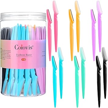 AstraBeauty Bulk Eyebrow Razor Kit – Practical Birthday Gift for Mom, Travel-Friendly Face Shaver with Case