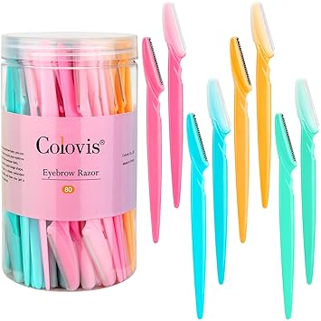 AstraBeauty Bulk Eyebrow Razor Kit – Practical Birthday Gift for Mom, Travel-Friendly Face Shaver with Case