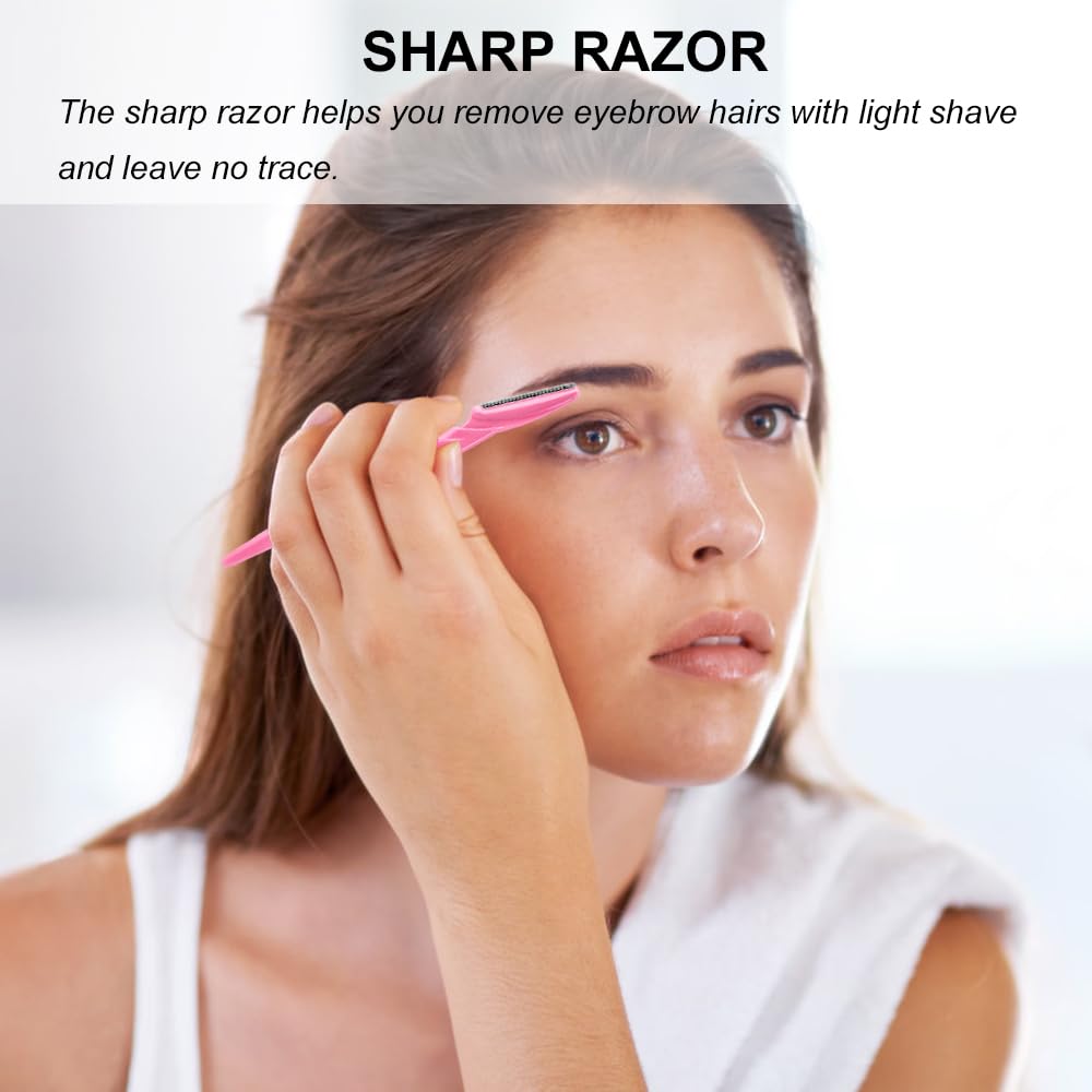 AstraBeauty Bulk Eyebrow Razor Kit – Practical Birthday Gift for Mom, Travel-Friendly Face Shaver with Case