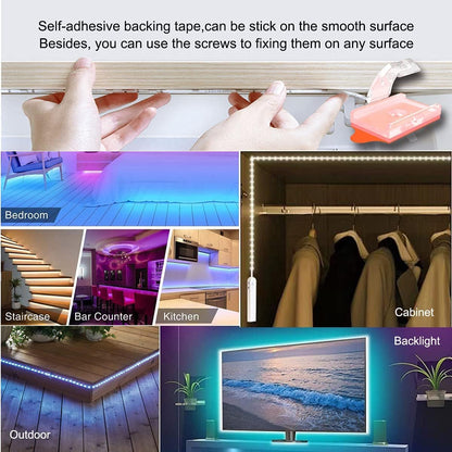 ATB Clear LED Strip Mounting Brackets for Curtain Lights and Bedroom Decor Setup, Reusable 10mm Cable Clips, 100 Pieces with 3M Adhesive