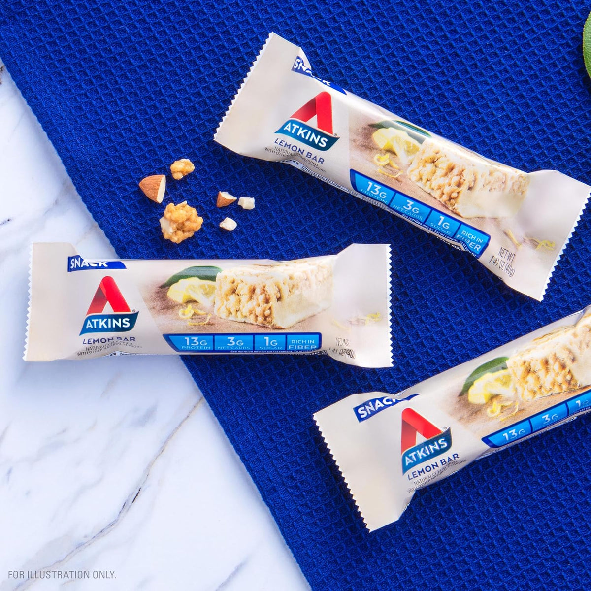 Atkins Caramel Chocolate Nut Roll Bar – Office Pantry Bar for Afternoon Productivity, Keto Friendly